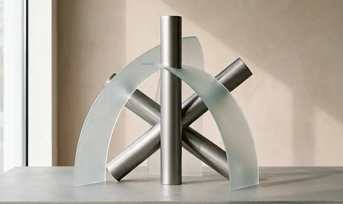 High finish polished architectural steel tubular frame
